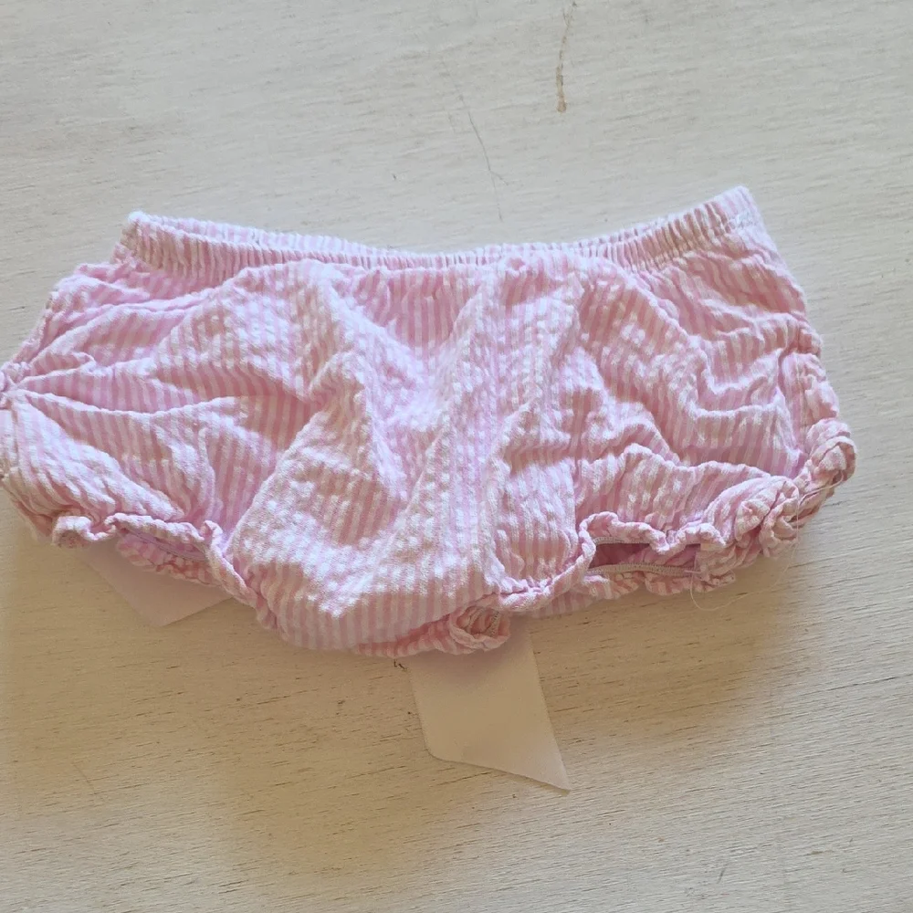 Ruffle Butts Pink Striped Diaper Cover‎